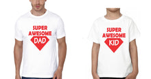 Load image into Gallery viewer, Super Awesome Kid Super Awesome Dad Father and Son Matching T-Shirt- KidsFashionVilla

