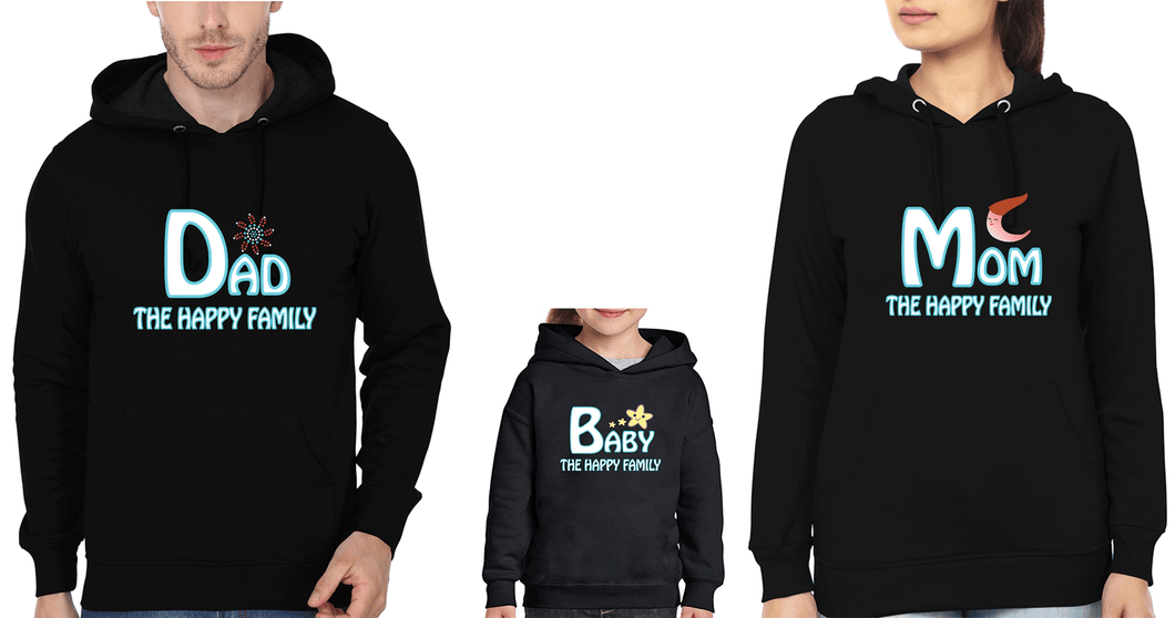 Dad Mom Baby Family Hoodies-KidsFashionVilla