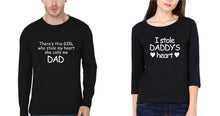 Load image into Gallery viewer, I Stole Daddy Heart Father and Daughter Matching Full Sleeves T-Shirt- KidsFashionVilla
