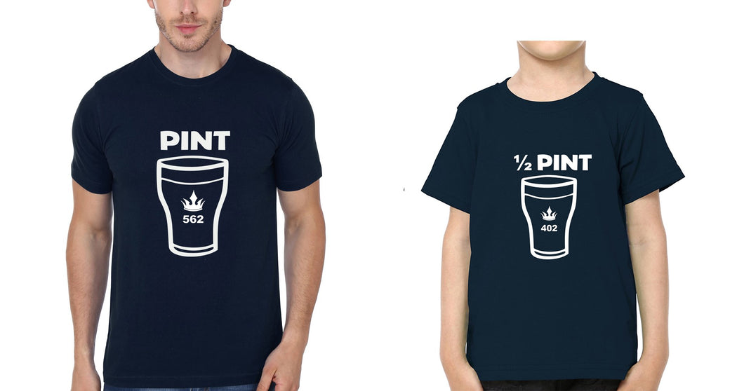 Pint  Half pint Father and Son Matching T-Shirt- KidsFashionVilla