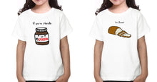 Load image into Gallery viewer, Nutella Bread Sister-Sister Kids Half Sleeves T-Shirts -KidsFashionVilla
