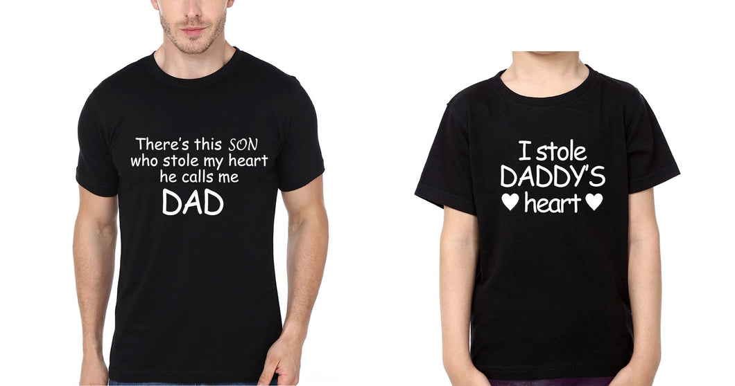 I Stole daddy's Heart Father and Son Matching T-Shirt- KidsFashionVilla