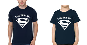 Super Dad Super Son Father and Son Matching T-Shirt- KidsFashionVilla