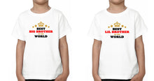 Load image into Gallery viewer, Best Bro In The World Brother-Brother Kids Half Sleeves T-Shirts -KidsFashionVilla

