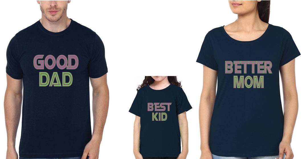 Good Better Best Family Half Sleeves T-Shirts-KidsFashionVilla