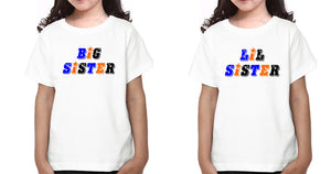 Big Sister Lil Sister-Sister Kids Half Sleeves T-Shirts -KidsFashionVilla