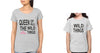 Queen Of All The Wild Things Wild Things Mother and Daughter Matching T-Shirt- KidsFashionVilla