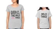 Load image into Gallery viewer, Queen Of All The Wild Things Wild Things Mother and Daughter Matching T-Shirt- KidsFashionVilla
