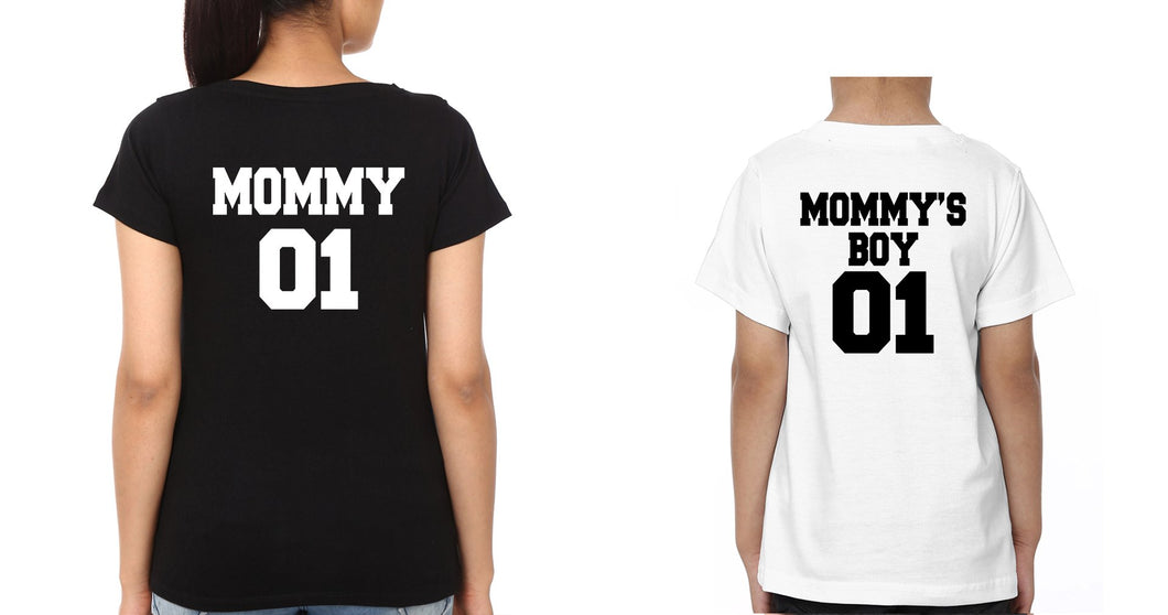 Mommy01 Mommy's boy01 Mother and Son Matching T-Shirt- KidsFashionVilla