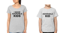 Load image into Gallery viewer, I Make Adorable Kids Adorable Kid Mother and Son Matching T-Shirt- KidsFashionVilla
