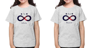 To Infinity And Beyond Sister-Sister Kids Half Sleeves T-Shirts -KidsFashionVilla