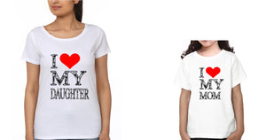 I Love My Mom I Love My Kid Mother and Daughter Matching T-Shirt- KidsFashionVilla