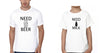 Need Beer Need Coffee Father and Son Matching T-Shirt- KidsFashionVilla