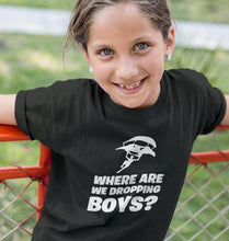 Load image into Gallery viewer, PUBG Where Are We Dropping Boys Half Sleeves T-Shirt For Girls -KidsFashionVilla
