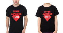 Load image into Gallery viewer, Super Awesome Kid Super Awesome Dad Father and Son Matching T-Shirt- KidsFashionVilla
