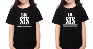 Big Sis Lil sis Sister-Sister Kids Half Sleeves T-Shirts -KidsFashionVilla