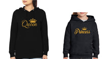 Load image into Gallery viewer, Queen Princess Mother and Daughter Matching Hoodies- KidsFashionVilla
