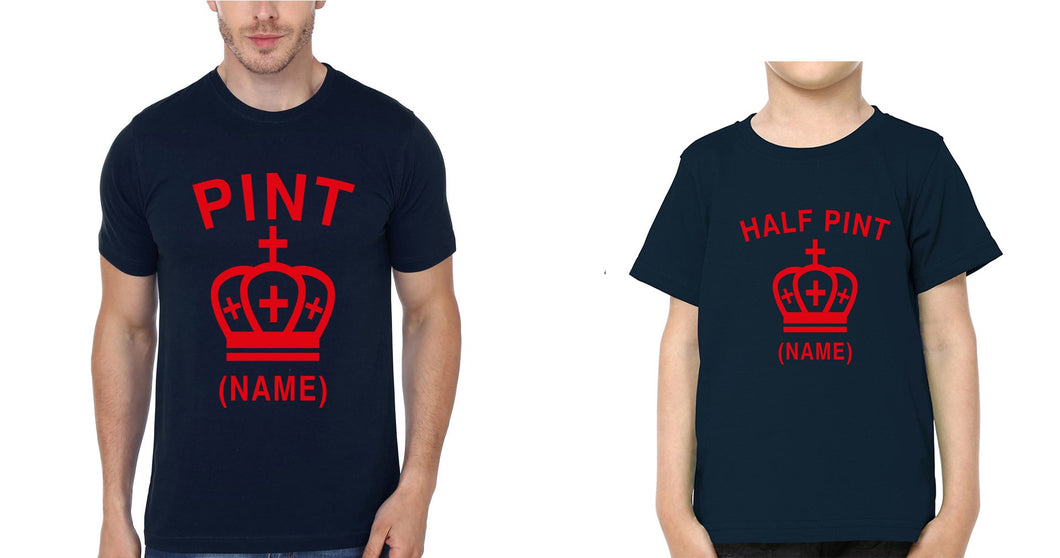 Pint Haif Pint Father and Son Matching T-Shirt- KidsFashionVilla