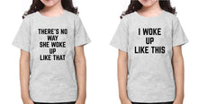 Load image into Gallery viewer, I Woke Up like This Sister-Sister Kids Half Sleeves T-Shirts -KidsFashionVilla
