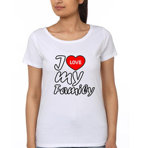 I Love My Family Family Half Sleeves T-Shirts-KidsFashionVilla