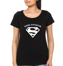Load image into Gallery viewer, Super Dad Super Daughter Father and Daughter Matching T-Shirt- KidsFashionVilla
