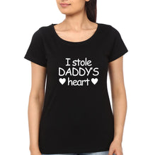 Load image into Gallery viewer, I Stole Daddy Heart Father and Daughter Matching T-Shirt- KidsFashionVilla

