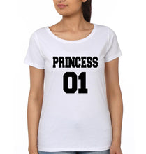 Load image into Gallery viewer, King 01 Princess 01 Father and Daughter Matching T-Shirt- KidsFashionVilla
