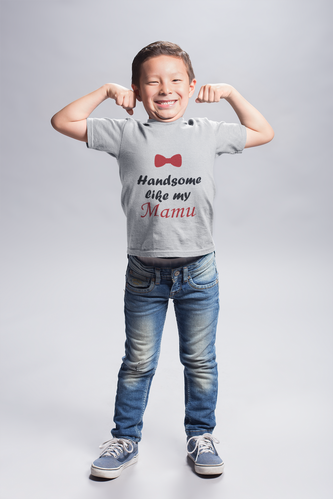 Handsome Like My Mamu Half Sleeves T-Shirt for Boy-KidsFashionVilla
