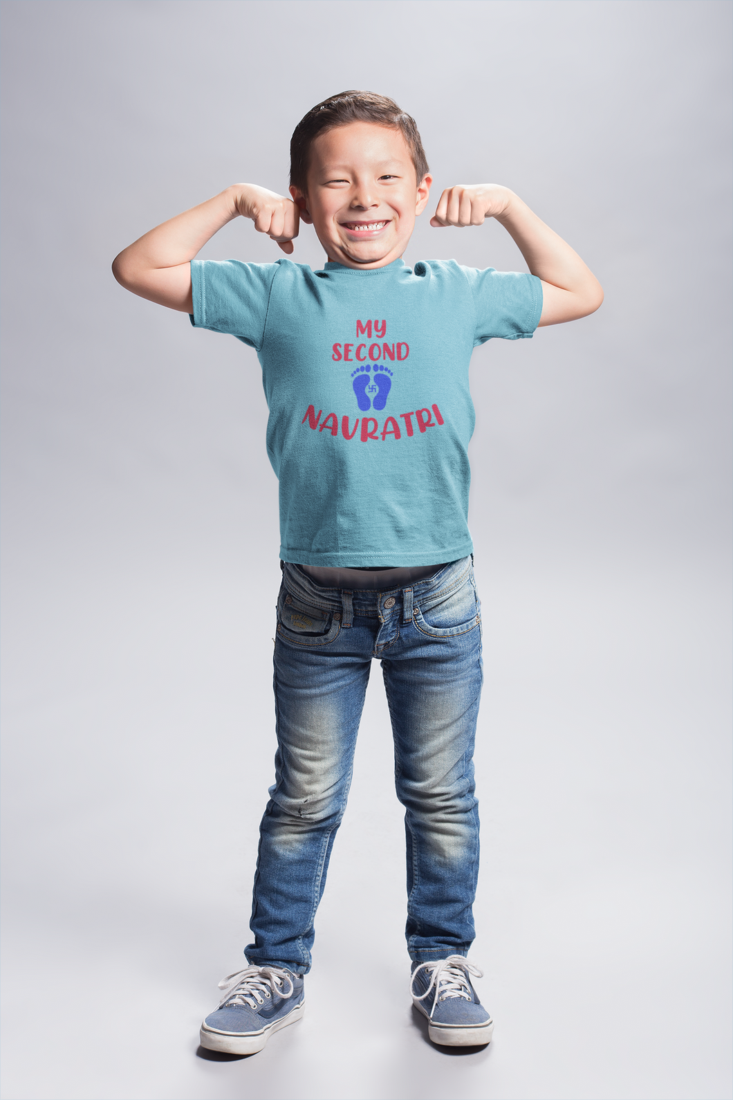My Second Navratri Half Sleeves T-Shirt for Boy-KidsFashionVilla