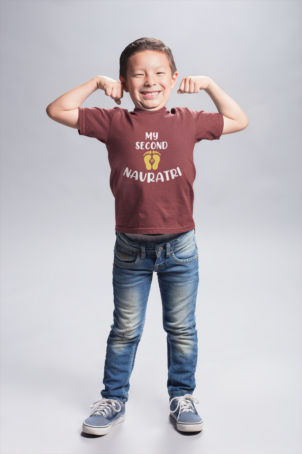 My Second Navratri Half Sleeves T-Shirt for Boy-KidsFashionVilla