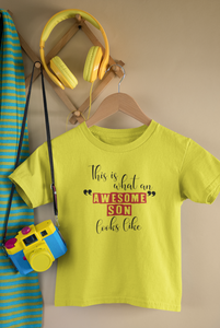 Awesome Mom Son Mother And Son Yellow Matching T-Shirt- KidsFashionVilla