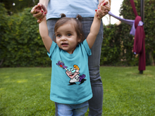 Load image into Gallery viewer, Cute Cartoon Half Sleeves T-Shirt For Girls -KidsFashionVilla
