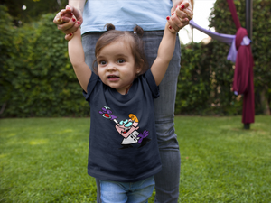 Cute Cartoon Half Sleeves T-Shirt For Girls -KidsFashionVilla