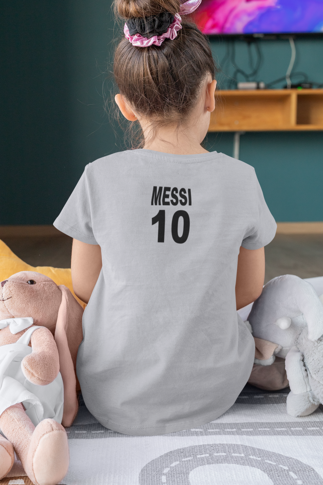 Messi 10 Half Sleeves T-Shirt For Girls -KidsFashionVilla