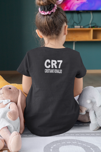 Ronaldo Cr7 Half Sleeves T-Shirt For Girls -KidsFashionVilla