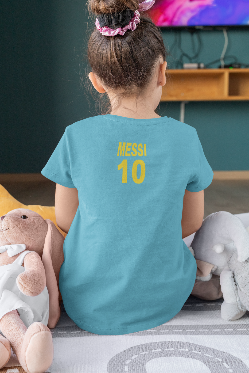 Messi 10 Half Sleeves T-Shirt For Girls -KidsFashionVilla