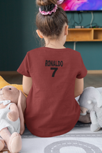 Load image into Gallery viewer, Ronaldo 7 Half Sleeves T-Shirt For Girls -KidsFashionVilla
