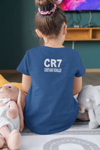 Ronaldo Cr7 Half Sleeves T-Shirt For Girls -KidsFashionVilla