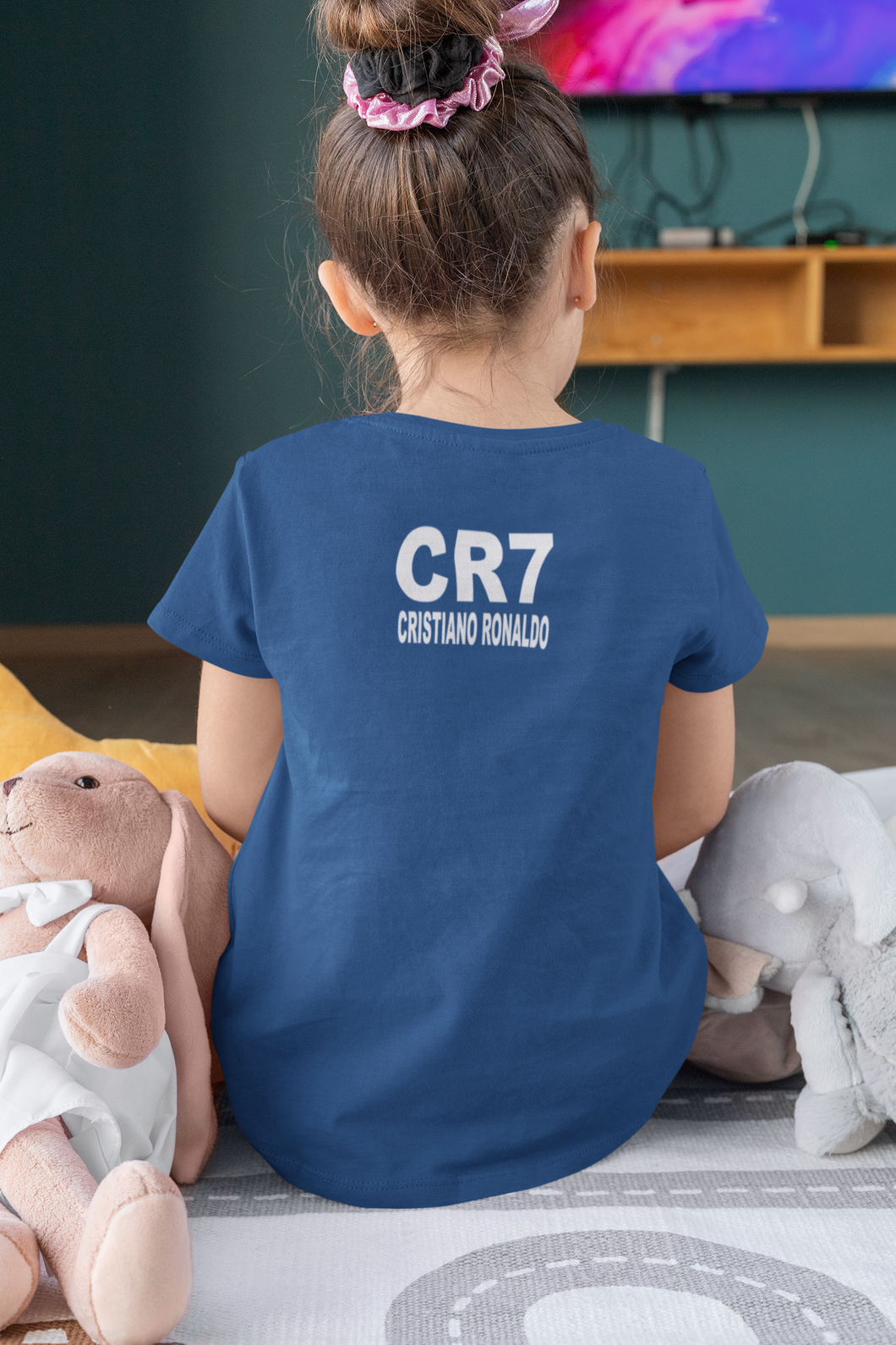Ronaldo Cr7 Half Sleeves T-Shirt For Girls -KidsFashionVilla