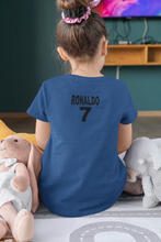 Load image into Gallery viewer, Ronaldo 7 Half Sleeves T-Shirt For Girls -KidsFashionVilla
