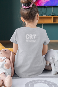 Ronaldo Cr7 Half Sleeves T-Shirt For Girls -KidsFashionVilla