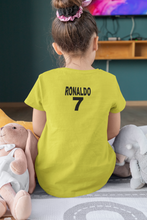 Load image into Gallery viewer, Ronaldo 7 Half Sleeves T-Shirt For Girls -KidsFashionVilla
