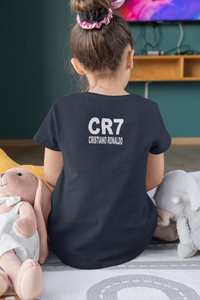 Ronaldo Cr7 Half Sleeves T-Shirt For Girls -KidsFashionVilla