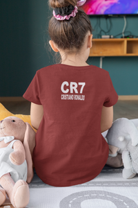 Ronaldo Cr7 Half Sleeves T-Shirt For Girls -KidsFashionVilla
