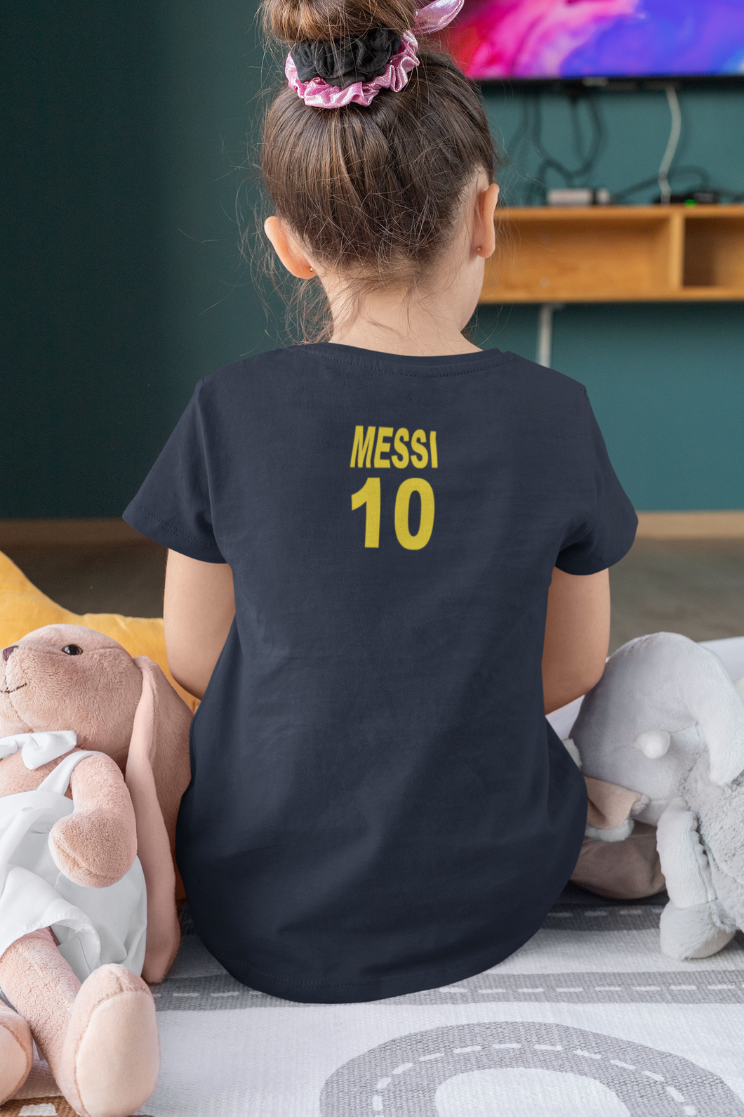 Messi 10 Half Sleeves T-Shirt For Girls -KidsFashionVilla