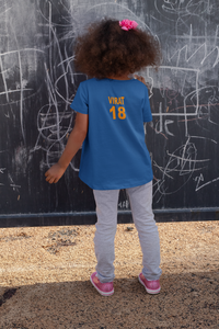 Virat 18 Half Sleeves T-Shirt For Girls -KidsFashionVilla
