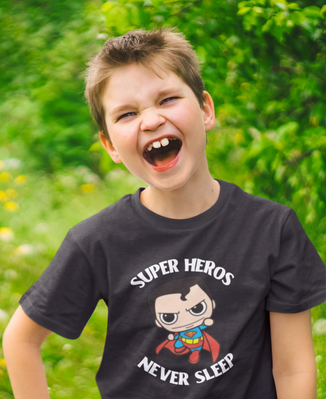 Super Heros Never Sleeps Half Sleeves T-Shirt for Boy-KidsFashionVilla