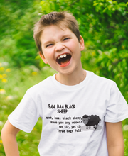 Load image into Gallery viewer, Baa Baa Black Sheep Poem Half Sleeves T-Shirt for Boy-KidsFashionVilla
