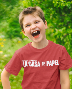 La Casa De Papel Money Heist Half Sleeves T-Shirt for Boy-KidsFashionVilla