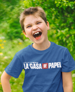 La Casa De Papel Money Heist Half Sleeves T-Shirt for Boy-KidsFashionVilla